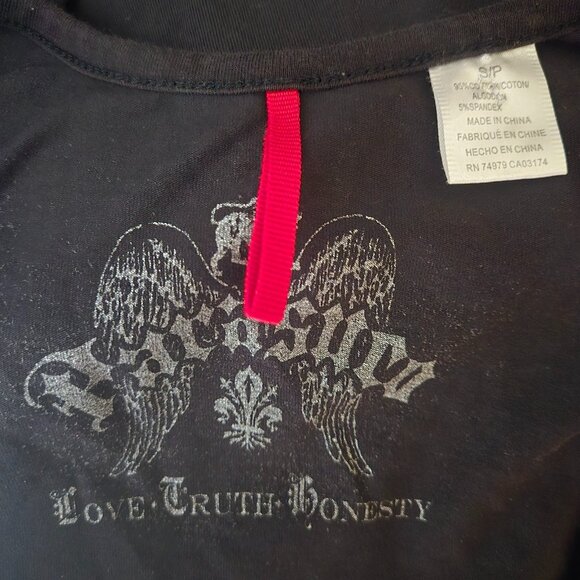 Y2K Parasuco Sequined Tank Top Size S Black Colorful Emo Indie Sleaze - Picture 8 of 9